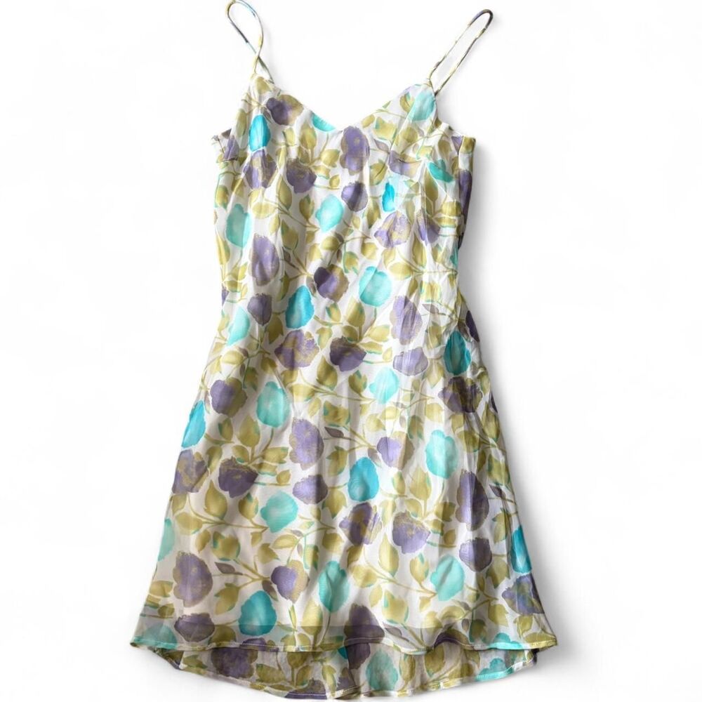 Rampage‎ green and blue floral mini dress Size S 90s